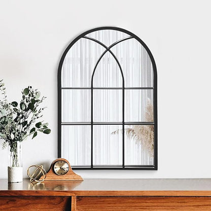 Dewfig Arched Window Wall Mirror, Vanity Mirrors - Image 2