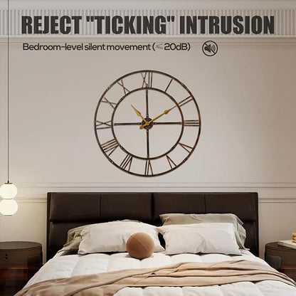32 Inch Large Wall Clock for Living Room Decor – Easy-Assembly Silent - Image 6