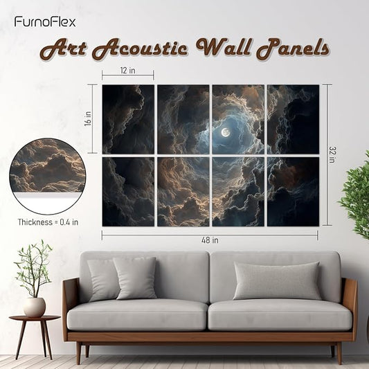 Art Acoustic Panels Tiles Decorative Room Sound Proof Foam Absorbing Panels - Image 2
