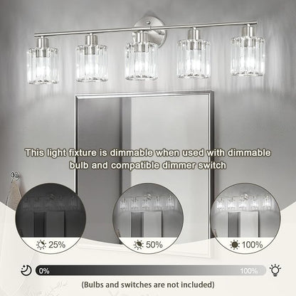 Crystal Bathroom Light Fixtures, Bathroom Lighting Fixtures Over Mirror - Image 8