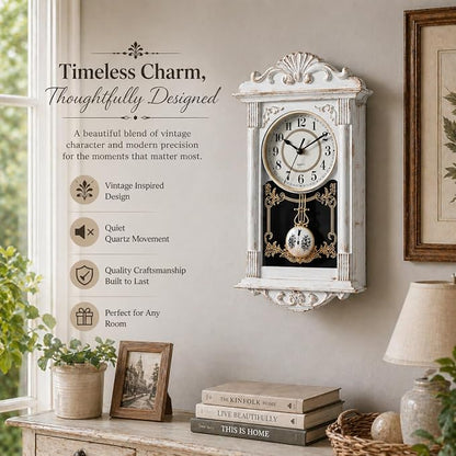Clockswise Vintage Grandfather-Style Wall Clock - Image 3