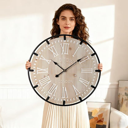 Vantic Farmhouse 24 Inch Extra Large Decorative Wall Clock - Image 2