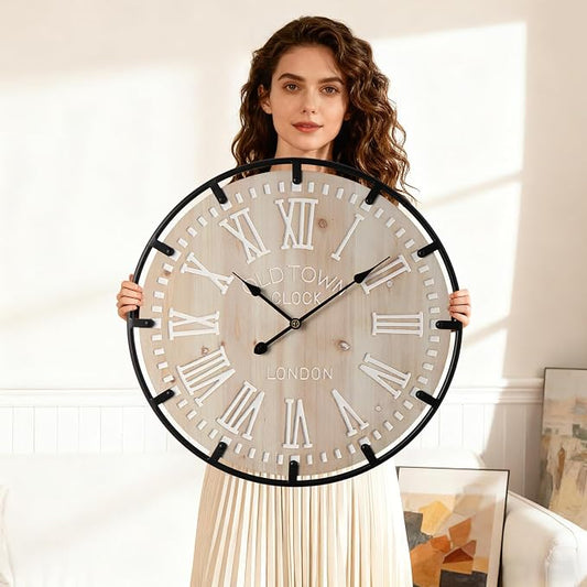 Vantic Farmhouse 24 Inch Extra Large Decorative Wall Clock - Image 2