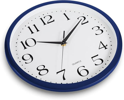 Bernhard Products Navy Wall Clock Silent Non Ticking - Image 3
