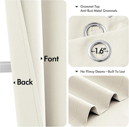 MIULEE Blackout Curtains for Bedroom Living Room 2 Panels, Thermal Insulated - Image 4