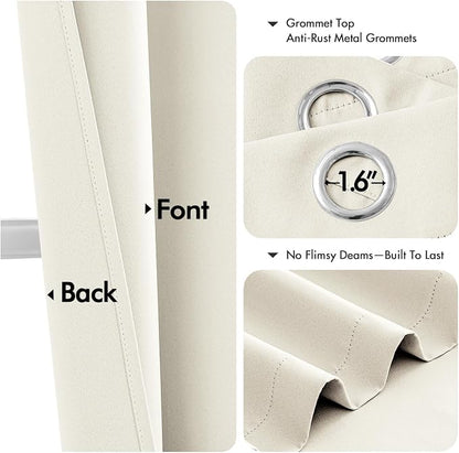 MIULEE Blackout Curtains for Bedroom Living Room 2 Panels, Thermal Insulated - Image 4