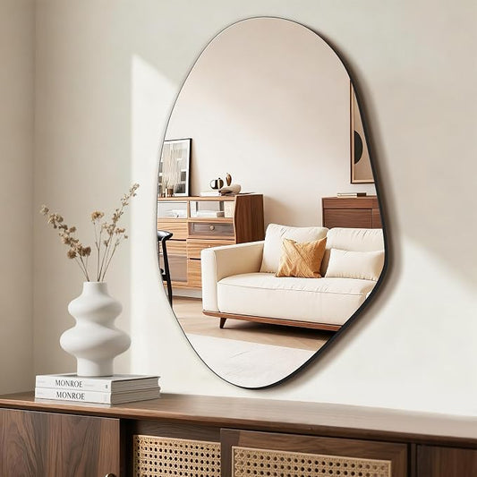 FICTOR Irregular Asymmetrical Wall Mirror, Living Room, Dining Room by FICTOR