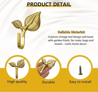 Decorative Wall Hooks 4 Pack, Metal Curtain Holdbacks - Image 8