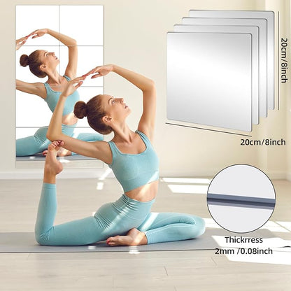Stick on Small Mirror for Wall Decor Plastic Non Glass Sticky Kids Safety - Image 4