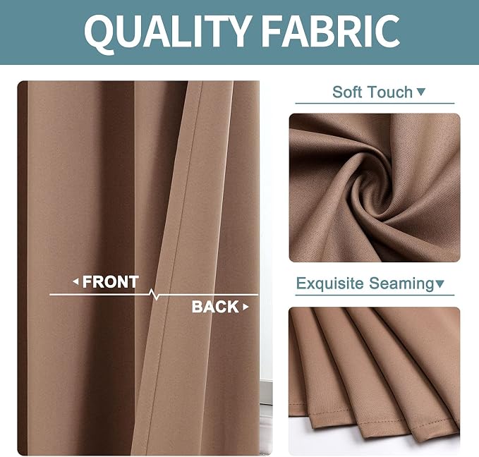 ChrisDowa Blackout Curtains 36 Inches Long - Image 3