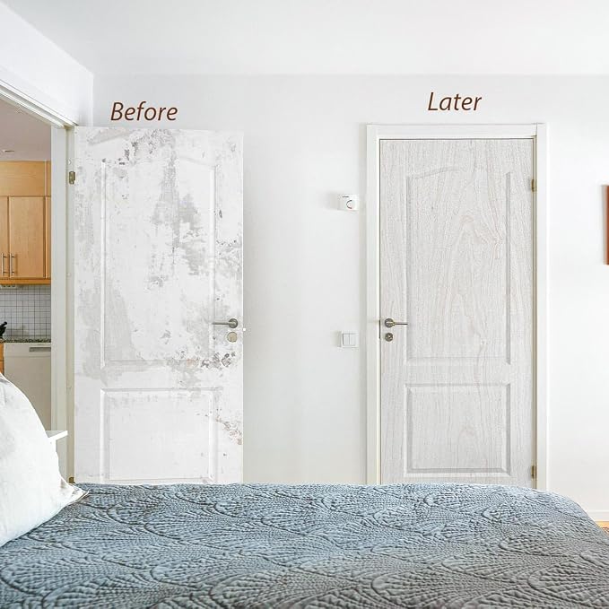White Wood Contact Paper for Cabinets and Drawers Wood Grain Peel and Stick - Image 4