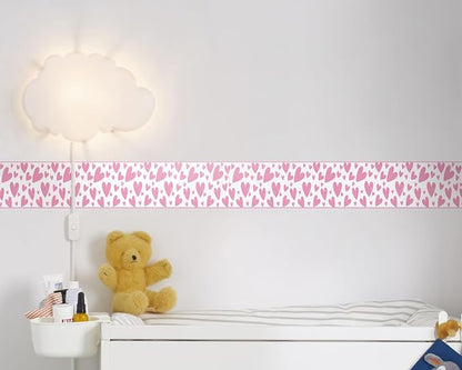 FLFK Pink Heart Wallpaper Border - Image 6