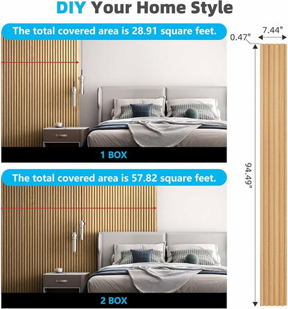 Art3d 6-Piece Wood Slat Panels for Stylish Interior Decor and Ceiling Decoration - Image 6