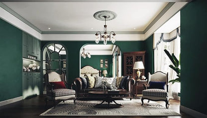 Dimoon 110''x17.7'' Dark Green Peel and Stick Wallpaper Contact Paper Modern - Image 3