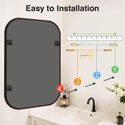 Bathroom Mirror for Wall, HD Reflection Shatterproof Mirror for Living Room - Image 9