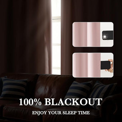 RYB HOME 100% Blackout Short Curtains - Image 5