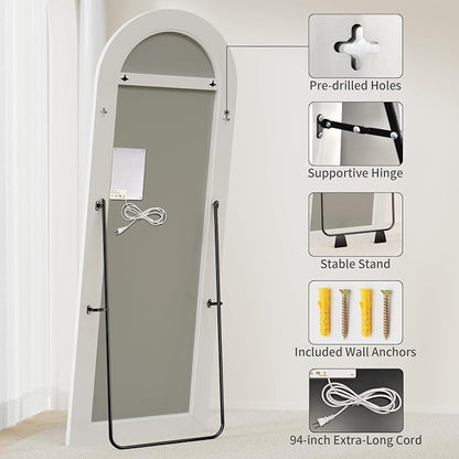 Koonmi LED Full Length Mirror, Lighted Floor Mirrors - Image 6