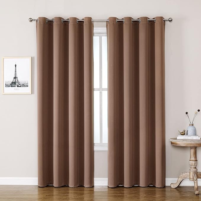 ChrisDowa Room Darkening Curtains 80 Inches Long 2 Panels Set by ChrisDowa