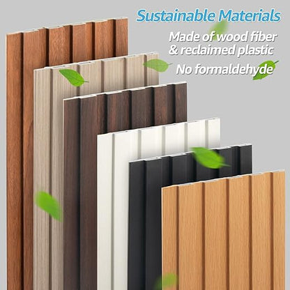 Art3d WPC Slat Wall Panels, Living Room - Image 8