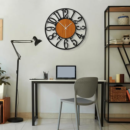 Maxstar Round Wall Clock for Living Room Decor Battery Operated Non Ticking - Image 5