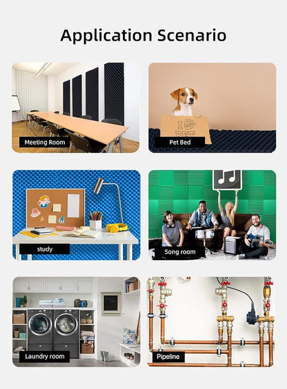 24 Pack Sound Proof Foam Panels | 1"×12"×12" Quick-Recovery Soundproof Wall - Image 6