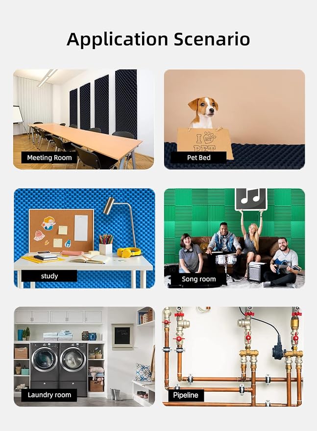 24 Pack Sound Proof Foam Panels |1"×12"×12" Quick-Recovery Soundproof Wall - Image 6