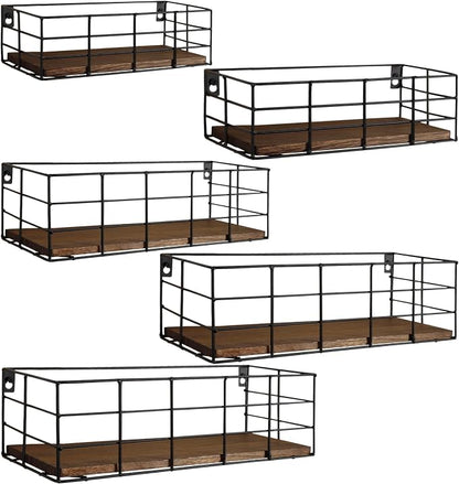Fixwal Hanging Floating Shelves, 5 Sets of Mounted Shelves by Fixwal