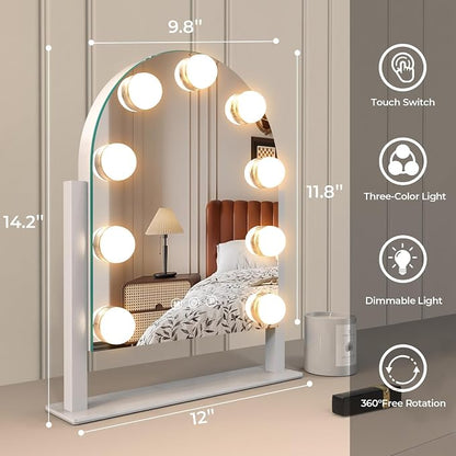 ZL ZELing Makeup Mirror with Lights, Vanity Mirror with Lights, Lighted Makeup - Image 6