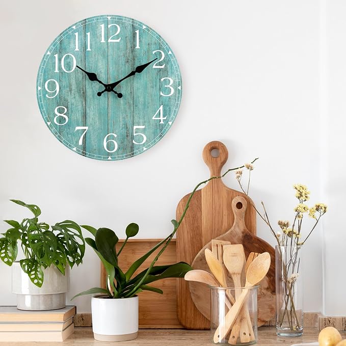 12 Inch Teal Wall Clock - Image 9