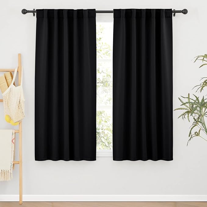 RYB HOME Blackout Curtains for Living Room, Back Tab & Rod Pocket Top by RYBHOME