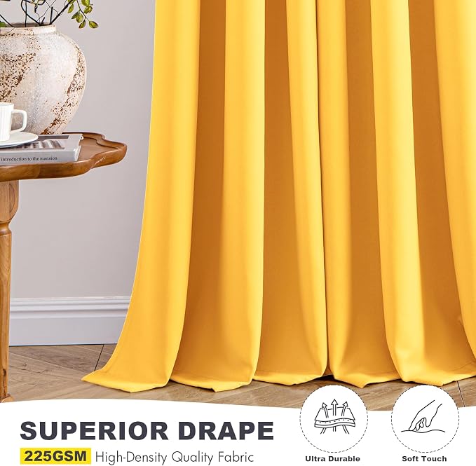 MIULEE Blackout Curtains for Bedroom Living Room 2 Panels, Thermal Insulated - Image 5
