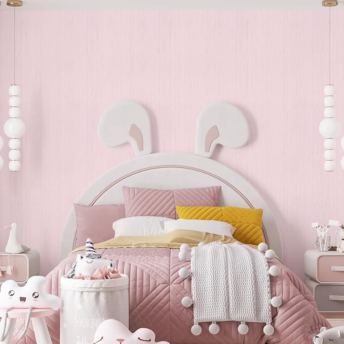 Pink Grasscloth Peel and Stick Wallpaper Texture Contact Paper A Set of 15.7" X - Image 3