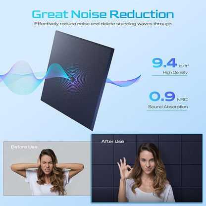 18 Pack Acoustic Panels for Walls, Sound Absorbing Foam Panels for Home & - Image 3