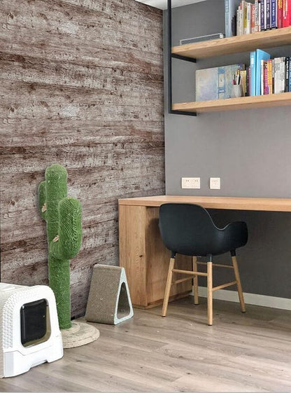 Dimoon Wallpaper 118"x17.7" Wood Peel and Stick Wallpaper Thicken Dark Grey - Image 8