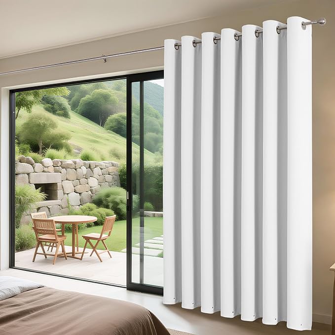 Joydeco Blackout Patio Sliding Door Curtains 96 Inches Long, Grommet Privacy - Image 3