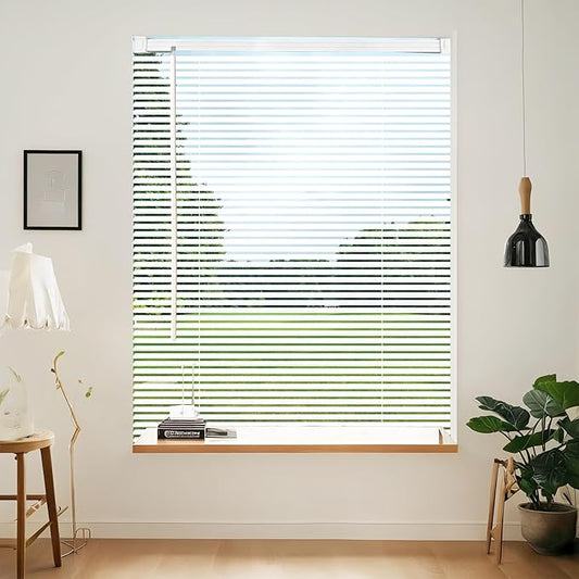 Cordless Vinyl Mini L Blinds 22" W x 64" H, Light Filtering, Arrive 1/2 Inch by Unknown