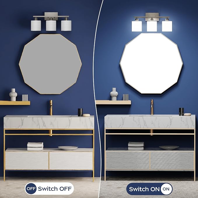 PARTPHONER Bathroom Light Fixtures, Bathroom Lighting Fixtures Over Mirror - Image 5