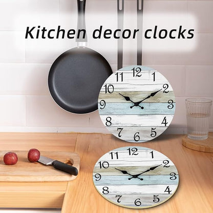 CHYLIN Wall Clock 14 Inch Bathroom Clock, Rustic Wall Clocks Battery Operated - Image 7