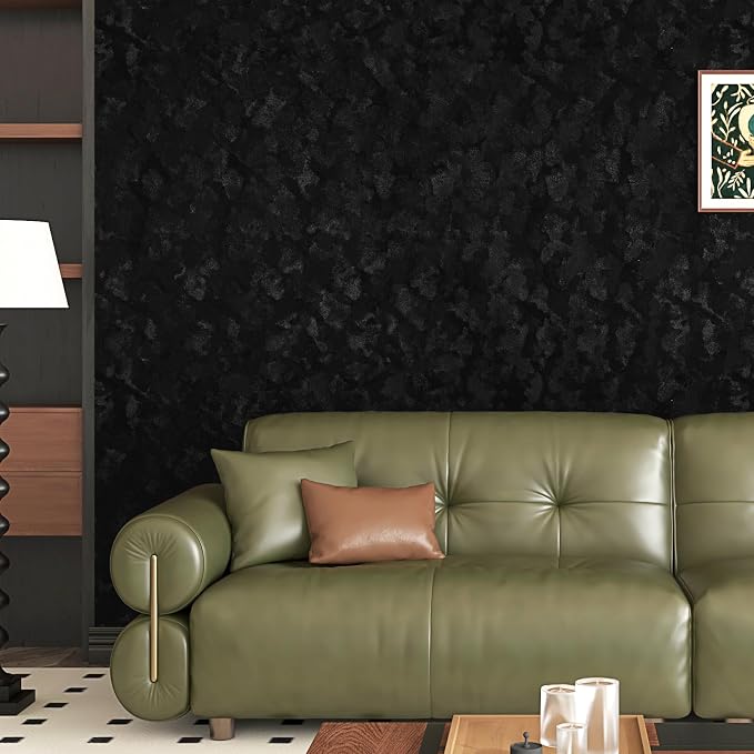 Wallercity Black Flocking Fabric Contact Paper - Image 5