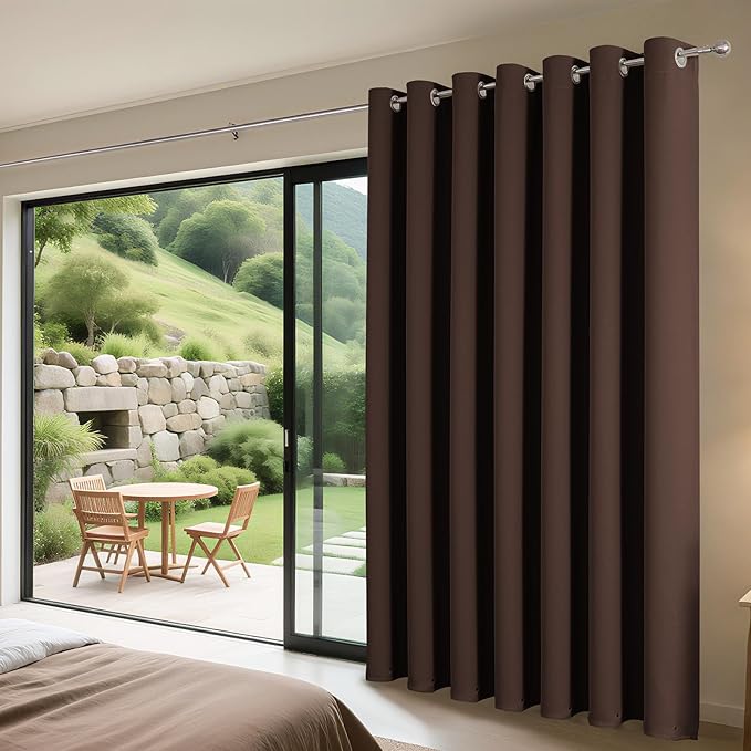 Joydeco Blackout Patio Sliding Door Curtains 96 Inches Long, Grommet Privacy - Image 3