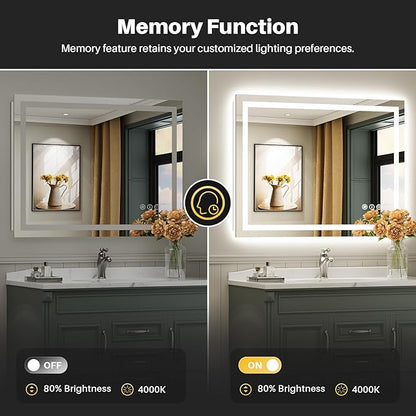 Briivue 48x28 Inch LED Bathroom Mirror - Image 6