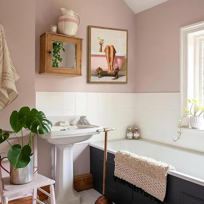 Funny Girl Bathroom Wall Art Pink Cute Girly Bathtub Wall Decor Picture - Image 5