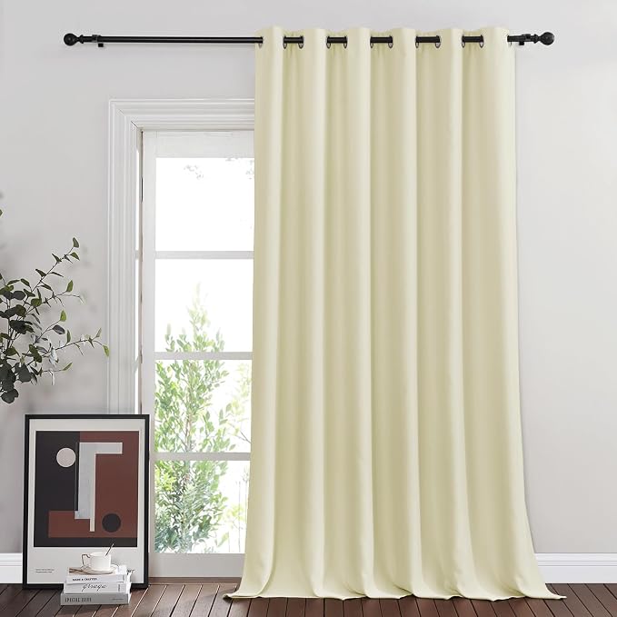 NICETOWN Room Divider Curtain 132 Inches Long, Wide Blackout Sliding Door - Image 8