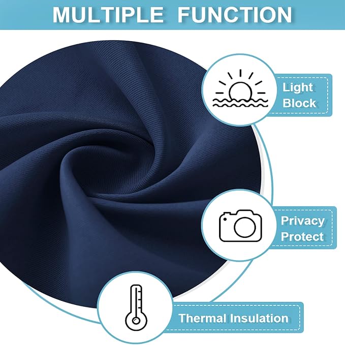 RYB HOME Privacy Curtain for Sliding Glass Door, Light Block Noise Reduce - Image 6