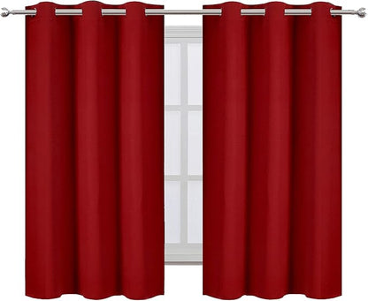 LEMOMO Red Thermal Blackout Curtains/38 x 54 Inch/Set of 2 Panels Room - Image 2