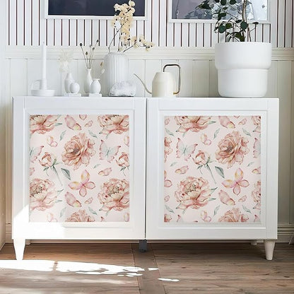 Safiyya Peel and Stick Wallpaper Floral Pink Wallpaper Pink Peony Contact Paper - Image 3