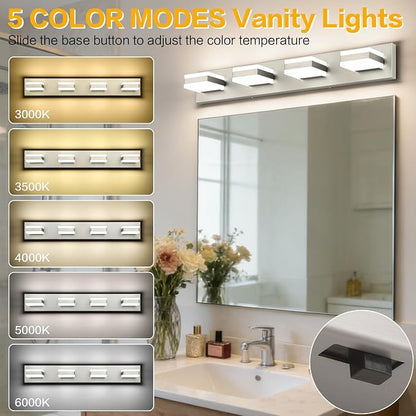 SOLFART Bathroom Vanity Lights, Adjustable Brushed Nickel Vanity Light - Image 3