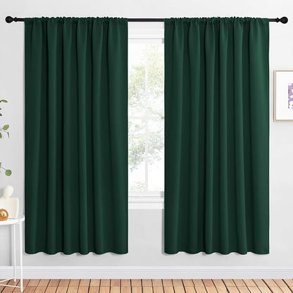 NICETOWN 2 Panels Blackout Curtains, Rod Pocket Window Curtains Room Darkning by NICETOWN