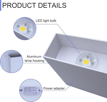 KICAAO LED Wall Sconces Set of Two, 12W Modern Wall Lamp, Hardwired Aluminum - Image 5