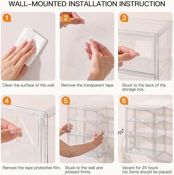 4 Pack 3 Tier Clear Display Case - Image 5